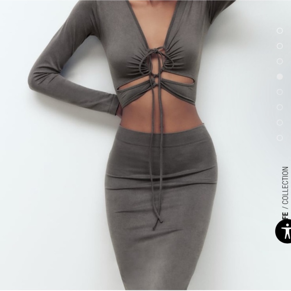Zara set top and skirt S NWT